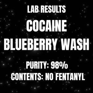 COCAINE BLUEBERRY WASH Lab results