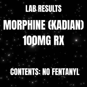 Morphine (Kadian) 100mg Rx LAB RESULTS
