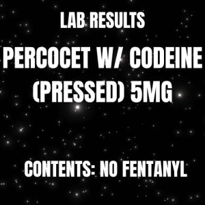 Percocet w Codeine (Pressed) 5MGlab results