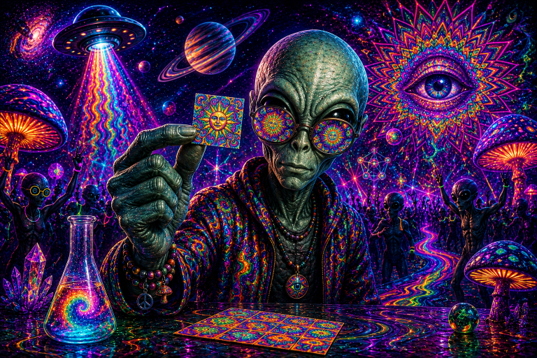 The Complete Guide to LSD Blotter Art: From Astro Alien to Party Alien